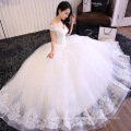 Korean Fancy bride dress Off Shoulder Heavy Beaded wedding dress bridal gowns